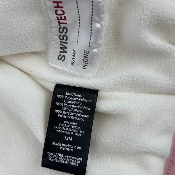 Swiss+Tech Iridescent Pink Puffer Jacket | 12M - Picture 6 of 7